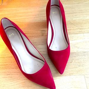 Marc Fisher Red Pointed Toe Block Heels